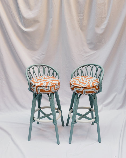 Pair of Original "Angraves" stools (backed)