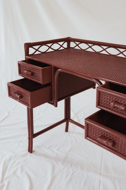 Original Angraves Cane Rattan Dressing Table