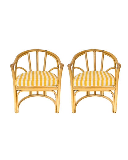 Set of 2 original Angraves Cane Dining Chairs